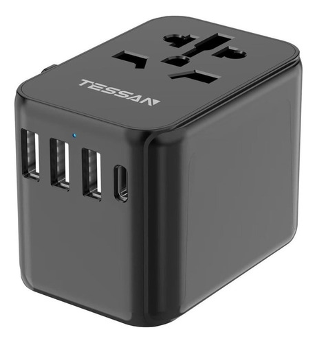 Adaptador Universal De Viaje 4 En 1 Con 1 Tipo C Y 3 Usb