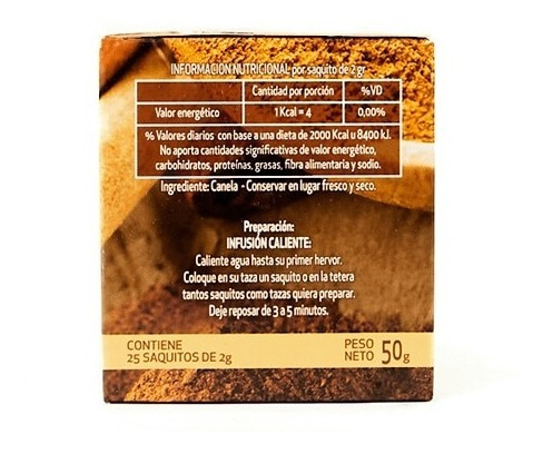 Imagen 3 de 3 de Té De Canela Hierbas Del Oasis Pack X 3 Cajas