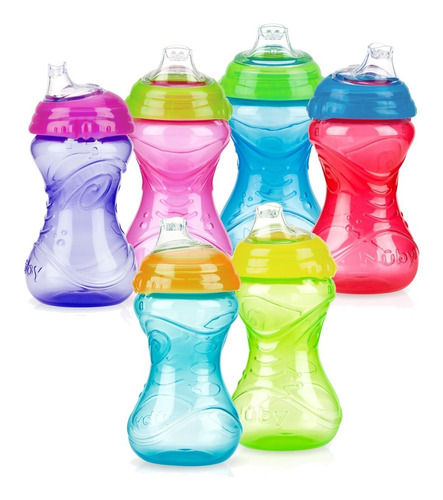 Imagen 5 de 7 de Vaso Para Bebe Nuby Antiderrame Pico De Silicona 9648 6m+