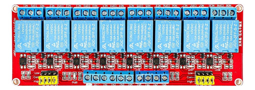 Módulo Relé 24v 10a 8 Canais Com Borne Kre Optoacoplador