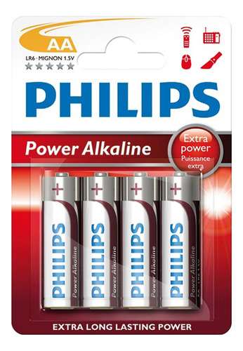 Pilas Philips Aa Alc Blister X4 Unidades