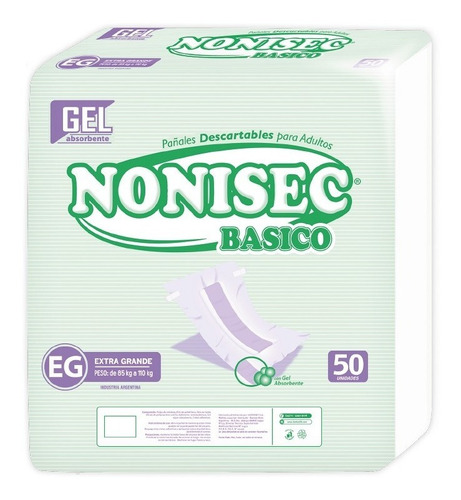 200 Pañales Para Adultos Nonisec Adulto Basico Extra Grande