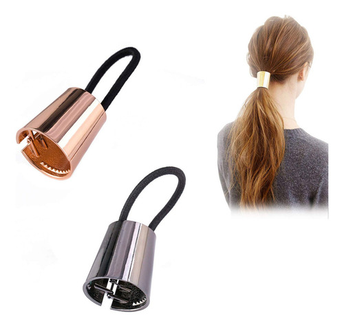Suoirblss 2 Lazos Circulares De Metal Para El Pelo, Accesori