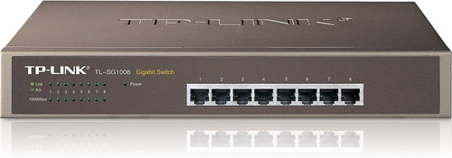 Imagen 2 de 6 de Switch Gigalan Rackeable Tp Link Sg1008 8 Puertos Gigalan