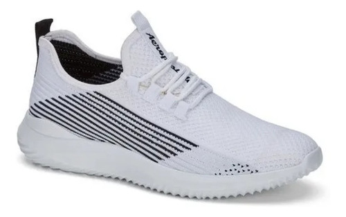 Tenis Hombre Blanco Casual Confort Slip On Ligero