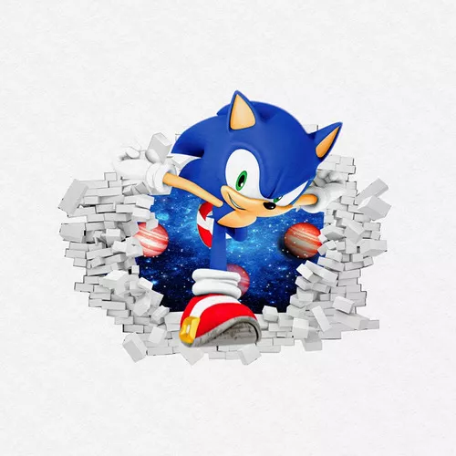 Adesivo para Porta Desenho Sonic - Fran Adesivos de Parede
