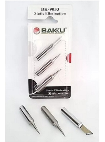 Imagen 5 de 7 de Puntas Para Cautin De Repuesto Baku 9033 !! Originales!! 3pz
