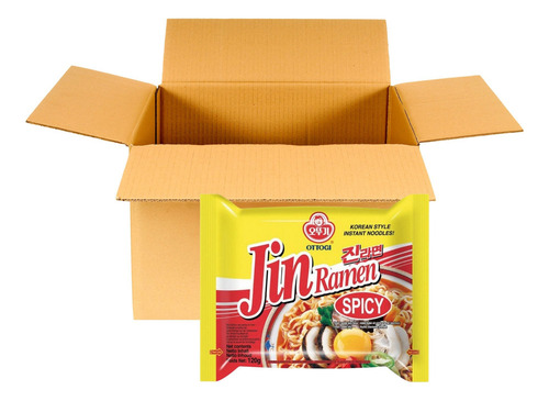 Sopa Instantanea Comida Coreana Ottogi Jin Ramen Rojo 40pzs