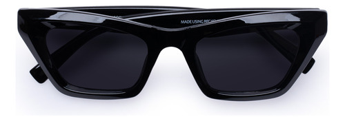 Lentes De Sol Aire Capricornus Cat Eye Gris Oscuro Negro Negro
