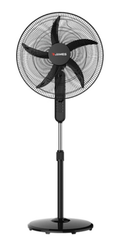 Ventilador De Pie James Vp 20 Bk Ng 5 Aspas 3 Vel  Sensacion