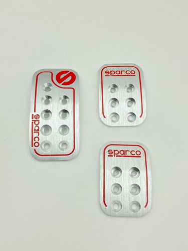 Imagen 3 de 6 de Pedales Sparco Carro Aluminio Con Gomas O Sin Gomas, Nuevos
