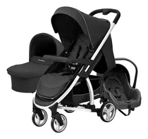 Comprar Cochecito Carestino London Negro + Huevito + Accesorios Color del chasis Plateado