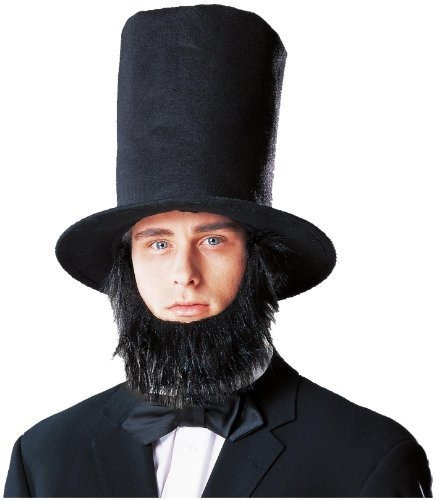 Sombrero De Lincoln Con Accesorio De Traje De Barba