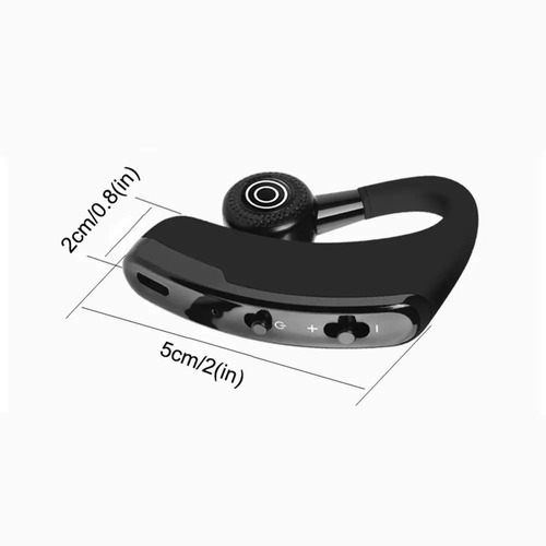 Auricular Manos Libres Mono Bluetooth P/auto V9 C/ Micrófono Negro