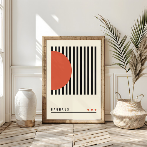 Set De 3 Laminas Estilo Bauhaus - Arte Moderno / Geométrico