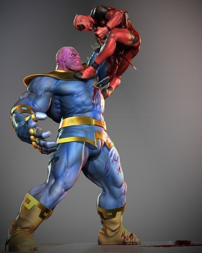 Archivo Stl Impresión 3d - Deadpool Vs Thanos