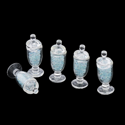 5x Multicolores Tarros De En Miniatura Para En Azul Claro