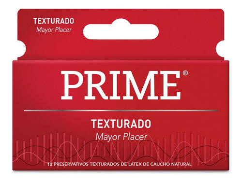 Preservativo Prime Texturado De Látex Mayor Placer X 12 U