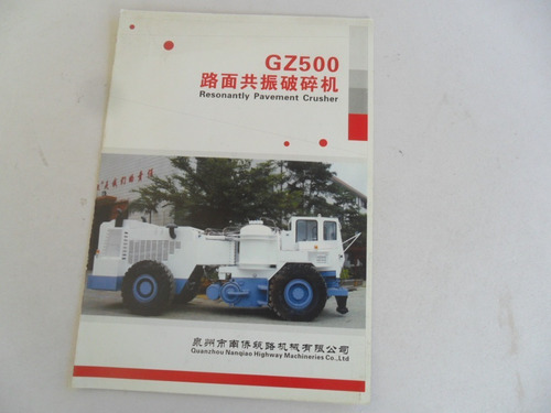 Folleto Camion Gz500 Triturador Pavimento China Antiguo