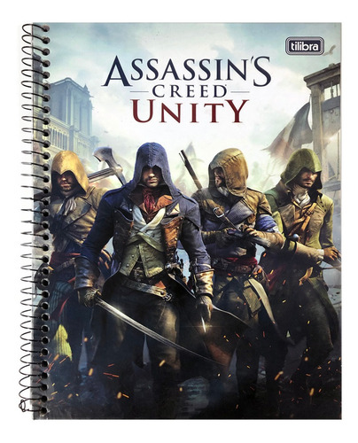 Caderno Universitário Assassins Creed Unity 96 Folhas