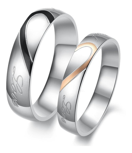 Bellos Anillos Para Parejas Promesa De Amor Novia Corazon