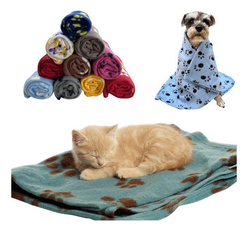 Manta Polar Perros Gatos Cachorros Suave Calida Invierno S