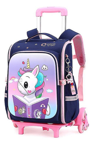 Mochila Escolar De Unicornio Para Niñas Con Ruedas