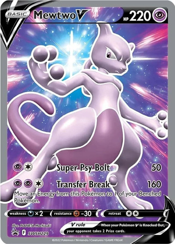 Pokemon Go Mewtwo V Full Art Black Star Promo Swsh229