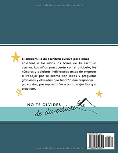 El Cuadernillo De Escritura Cursiva Para Niños: Un Libro Div