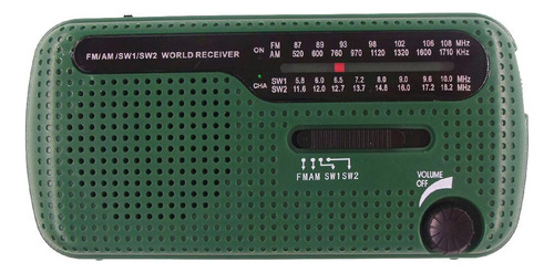 D Radio Solar De Manivela Radio Am/fm Con Linterna Led Para