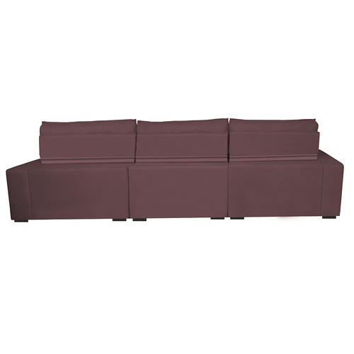 Sofá Retrátil e Reclinável 3,52m com Molas Ensacadas Cama Inbox Gold Tecido Suede Velusoft Vinho