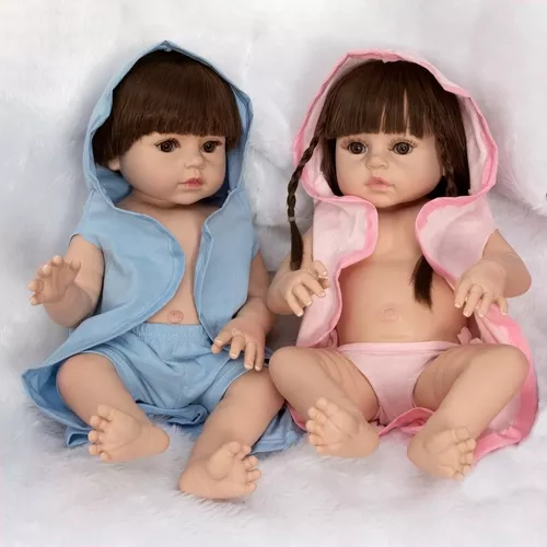 Bebê Reborn Casal Menino E Menina Gêmeos De 29 Itens