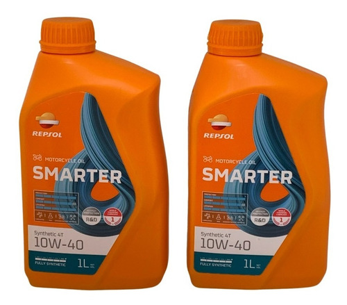 Aceite 10w40 Full Sintetico Moto Repsol Smarter Synthetic X2