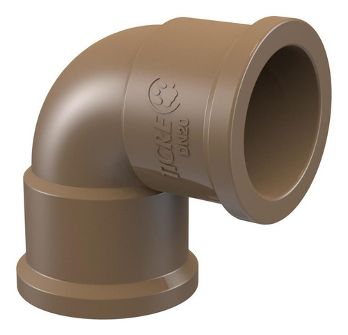 Joelho 90 graus Soldavel 75mm Tigre Marrom Liso