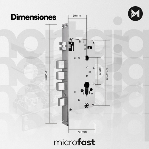 Imagen 9 de 10 de Cerradura Inteligente Biométrica Smart Bluetooth Huella