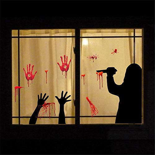 Kiddale Halloween Bloody Window Cling Horror Cq95x