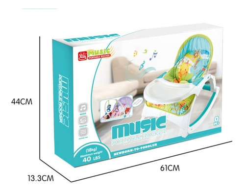 Silla Mecedora Musical Vibradora Plegable Posiciones