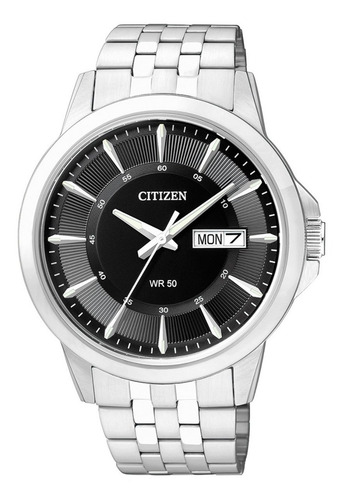 Reloj Citizen Para Hombre Plateado Negro Quartz Bf2011-51e