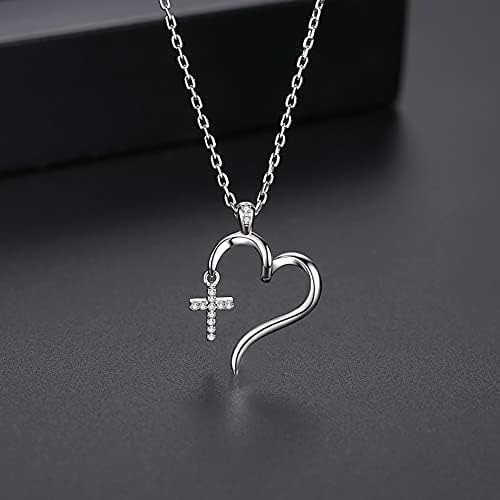 Viki Lynn Collar Con Colgante De Cruz Y Corazón De Plata De