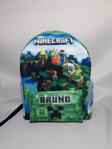 Mochila Minecraft Escolar Personalizada