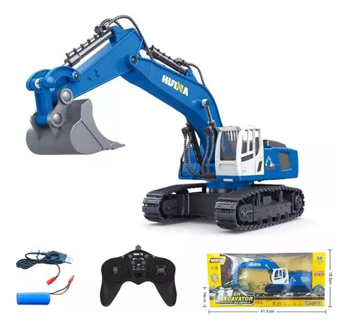 Maquina Excavadora 1/18 Construcción Control Remoto Huina 