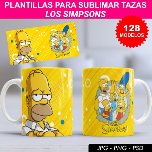 Plantillas Para Sublimar Tazas Los Simpsons