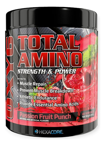 Amino Oxy 6 40 Servicios 480gr Fruit Punch - Hexacore