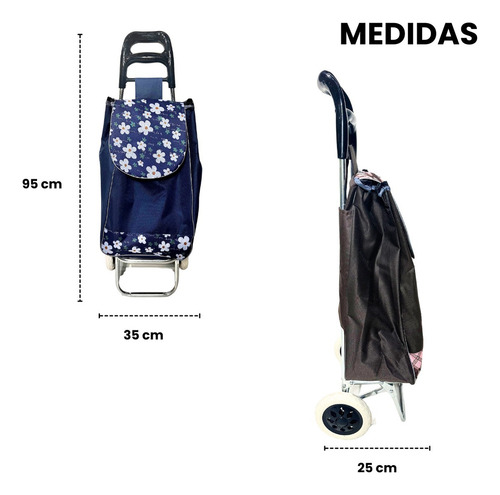 Carrito Para Mandado, Super, Compras Plegable. Elige Modelo Color Queen