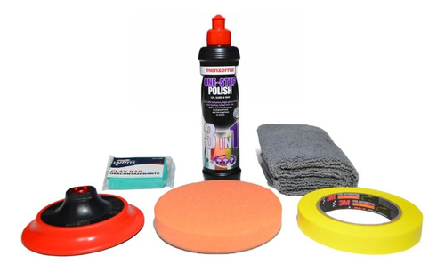 Kit Full Abrillantado Premium Menzerna 3en1 Pulido Detailing