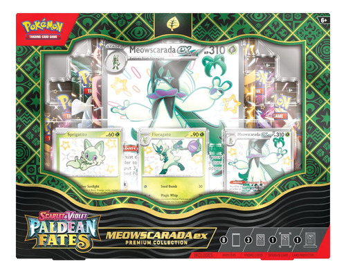 Pokemon Paldean Fates - Meowscarada Ex Premium Collection 6+