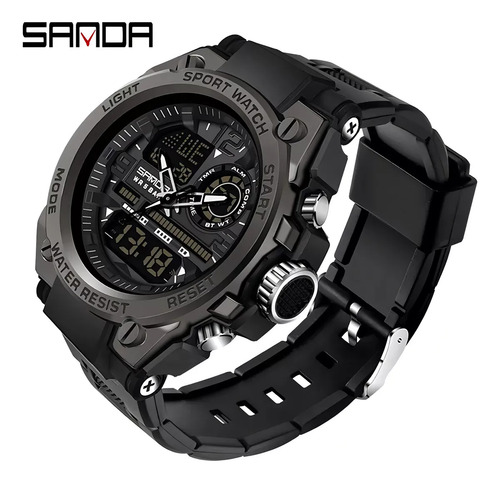 Reloj De Pulsera Sanda 6024b Con Correa De Resina