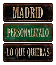 Comprar Carteles Chapa Rústica Vintage Ciudades Y Calles Ny 40x10cm