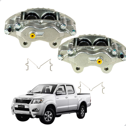 Par De Pinça De Freio Com Suporte Toyota Hilux 1992 - 2005