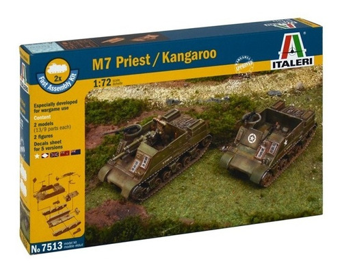 M7 Priest/kangaroo - Fast Assembly # 7513 1/72  2 Unidades
